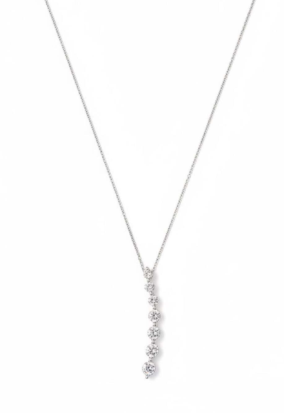 925 Sterling Silver and Real Diamonds Pendant Necklace